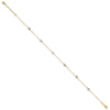 14K Two-tone Chain and Wavy Circles 6-Station 9 inch Plus 1 inch Extender Total 10 inch Anklet