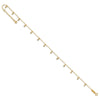 14K Cable Chain with Diamond Cut Dots 9 inch Plus 1 inch Extender - Total 10 inch Anklet