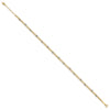14K Two-tone 2-Strand Chain with Mirror Beads 9 inch Plus 1 inch Extender Total 10 inch Anklet