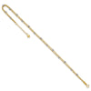 14K Two-tone 2-Strand Chain with Mirror Beads 9 inch Plus 1 inch Extender Total 10 inch Anklet