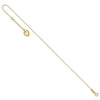 14K Cable Chain with Diamond-cut Heart Cage Dangle 10 inch Plus 1 inch Extender - Total 11 inch Anklet
