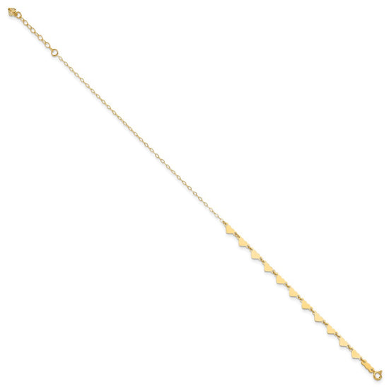 Gold Heart Anklets