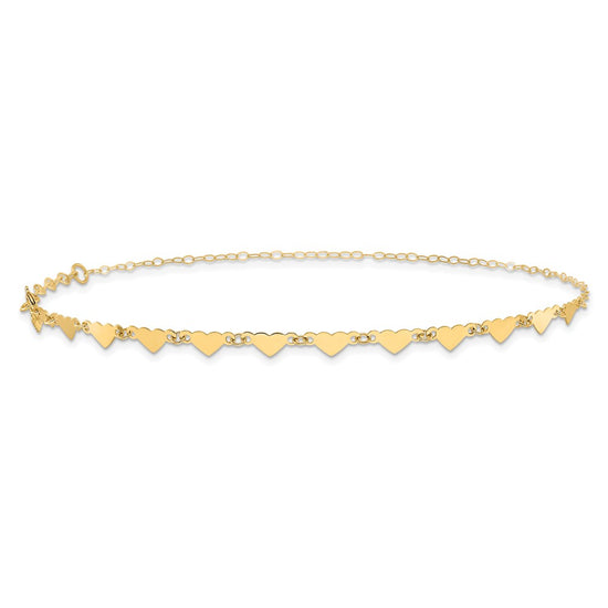 Gold Heart Anklets