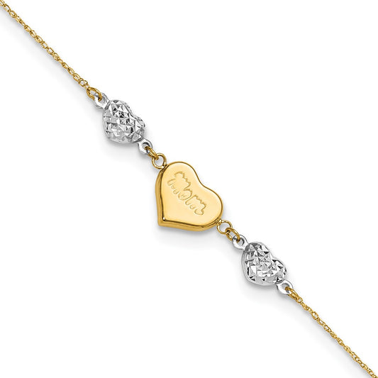 Gold Heart Anklets