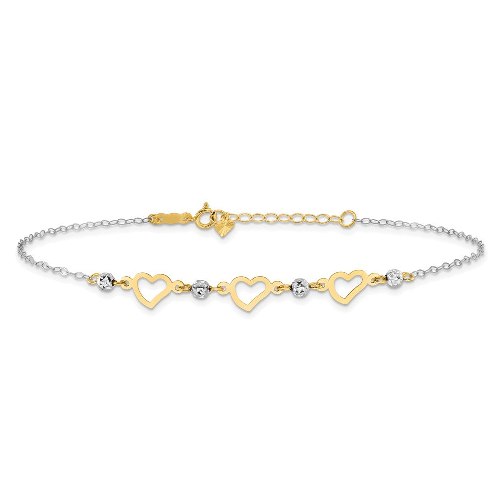 Gold Heart Anklets