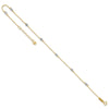 14K Two-tone Diamond-cut Beads 7-Station 9 inch Plus 1 inch Extender - Total 10 inch Anklet
