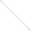 14K Two-tone Chain with Mirror Beads 9 inch Plus 1 inch Extender - Total 10 inch Anklet
