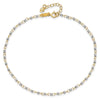 14K Two-tone Chain with Mirror Beads 9 inch Plus 1 inch Extender - Total 10 inch Anklet