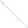 14k White Gold Diamond-cut 3 Cross Dangles and Beads 9 inch Plus 1 inch Extender - Total 10 inch Anklet