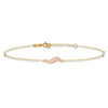 14K Tri-color Open Wavy Links 3-Station 9 inch Plus 1 inch Extender Total 10 inch Anklet
