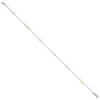 14K Tri-color Oval Link 5-Station 9 inch Plus 1 inch Extender Total 10 inch Anklet