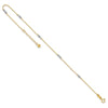 14K Two-tone Fancy Twist 5-Station 9 inch Plus 1 inch Extender - Total 10 inch Anklet