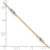 14K Two-tone Fancy Twist 5-Station 9 inch Plus 1 inch Extender - Total 10 inch Anklet