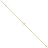 14k Two-tone Textured and Polished Open Heart 9 inch Plus 1 inch Extender - Total 10 inch Anklet