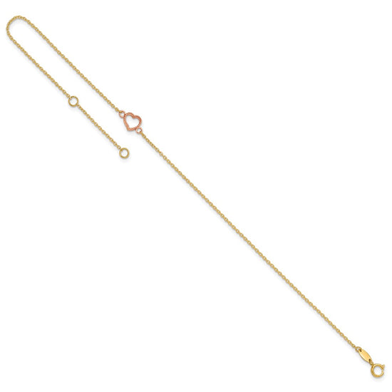 Gold Heart Anklets