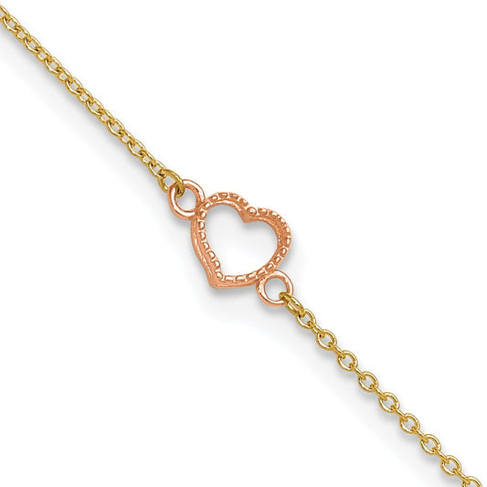 Gold Heart Anklets