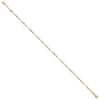 14K Two-Tone Polished Twisted Link 9 inch Plus 1 inch Extender - Total 10 inch Anklet