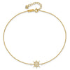 14k Ships Wheel 9 inch Plus 1 inch Extender Total 10 inch Anklet