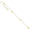 14k Polished Diamond-cut Triple Puffed Hearts 9 inch Plus 1 inch Extender - Total 10 inch Anklet