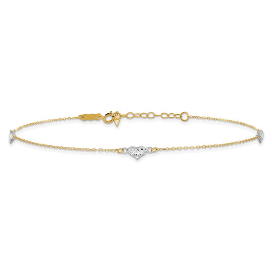 Gold Heart Anklets