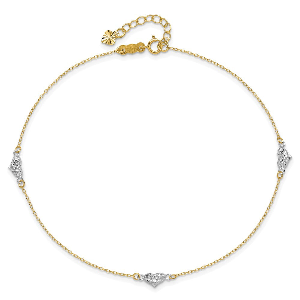 Gold Heart Anklets