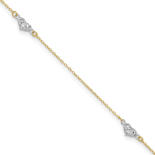 Gold Heart Anklets