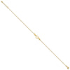 14k Polished Open Heart 10 inch Plus 0.75 inch Extender Total 10.75 inch Anklet