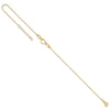 14k Polished Open Heart 10 inch Plus 0.75 inch Extender - Total 10.75 inch Anklet