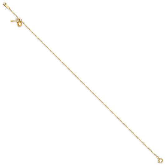 Gold Heart Anklets