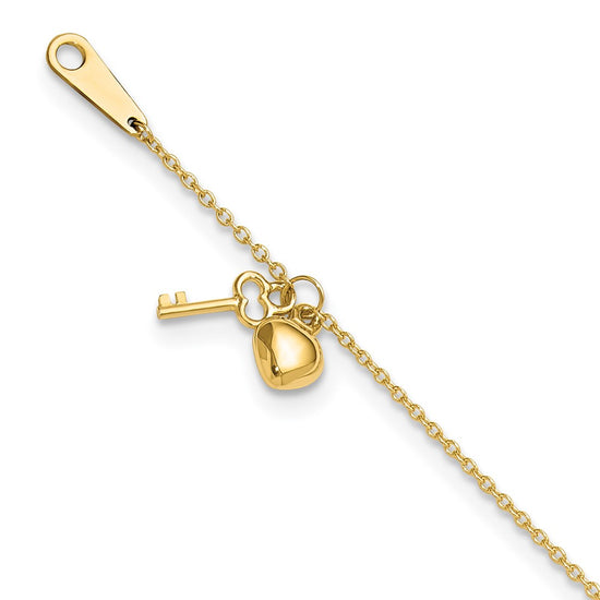 Gold Heart Anklets