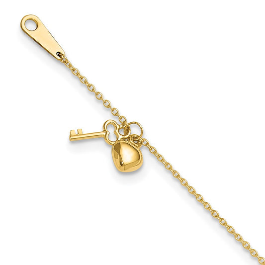 Gold Heart Anklets
