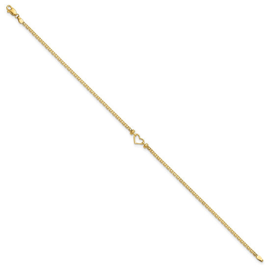 Gold Heart Anklets