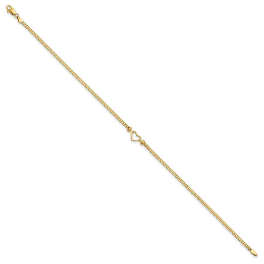 Gold Heart Anklets