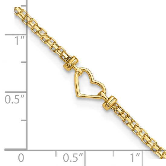 Gold Heart Anklets