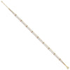 14k Tri-color 3-Strand Diamond-cut Beaded 9-Station 9 inch Plus 1 inch Extender - Total 10 inch Anklet