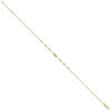 14K Infinity Symbol and Diamond-cut Beads 10 inch Plus 1 inch Extender - Total 11 inch Anklet