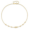 14K Infinity Symbol and Diamond-cut Beads 10 inch Plus 1 inch Extender - Total 11 inch Anklet