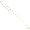14K Infinity Symbol and Diamond-cut Beads 10 inch Plus 1 inch Extender - Total 11 inch Anklet