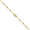 14K Infinity Symbol and Diamond-cut Beads 10 inch Plus 1 inch Extender - Total 11 inch Anklet