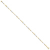 14k Two-Tone Polished Oval Twist Link 9 inch Plus 1 inch Extender Total 10 inch Anklet