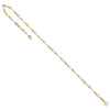 14k Two-Tone Polished Oval Twist Link 9 inch Plus 1 inch Extender Total 10 inch Anklet