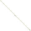 14K Cut-out Wing 10 inch Plus 1 inch Extender - Total 11 inch Anklet