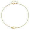 14K Cut-out Wing 10 inch Plus 1 inch Extender - Total 11 inch Anklet
