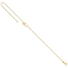 14K Cut-out Wing 10 inch Plus 1 inch Extender Total 11 inch Anklet