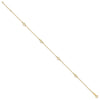14K Open Hearts 4-Station 10 inch Plus 1 inch Extender - Total 11 inch Anklet