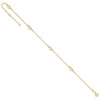 14K Open Hearts 4-Station 10 inch Plus 1 inch Extender - Total 11 inch Anklet