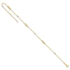 14K Two-Tone Diamond-cut Beads and Infinity 10 inch Plus 1 inch Extender - Total 11 inch Anklet