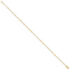 14K Polished Hearts 4-Station 10 inch Plus 1 inch Extender - Total 11 inch Anklet