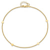14K Polished Hearts 4-Station 10 inch Plus 1 inch Extender - Total 11 inch Anklet