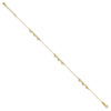 14K Diamond-cut Hearts 9 inch Plus 1 inch Extender - Total 10 inch Anklet